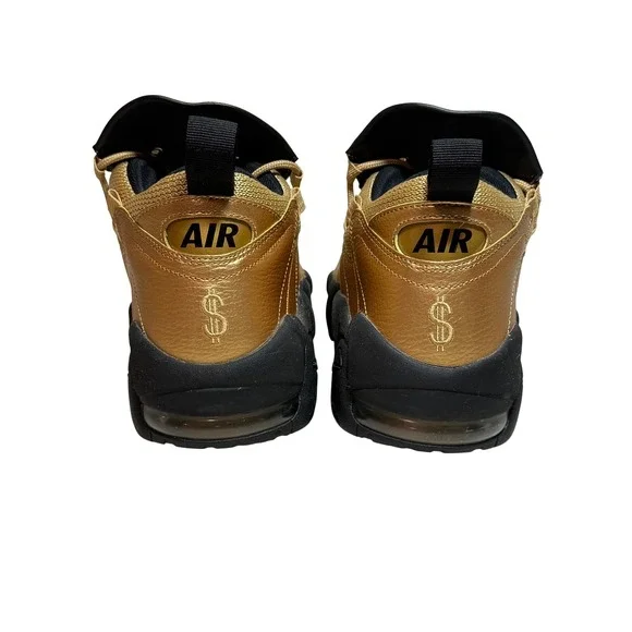 Nike Air Money Gold Metallic Basketball Sneakers Shoes Mens Size 11.5 AJ2390 700 - Picture 2 of 7